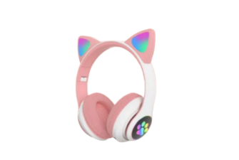 Fone de ouvido bluetooth headphone gatinho
