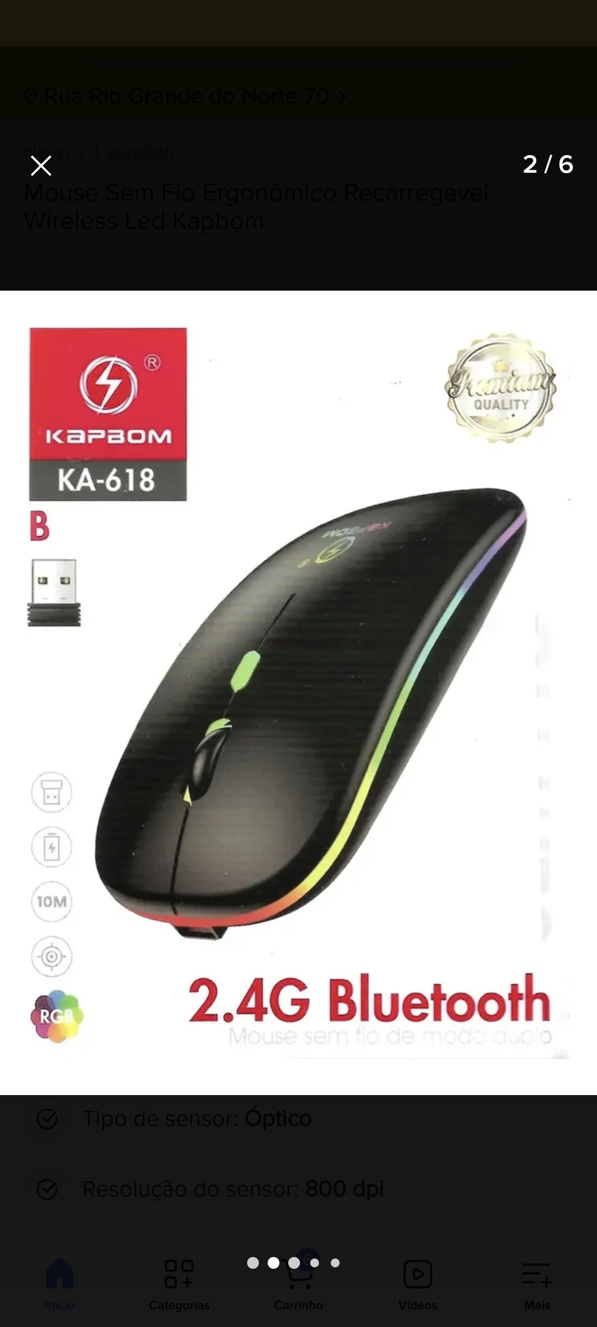 Mouse bluetooth kapbom