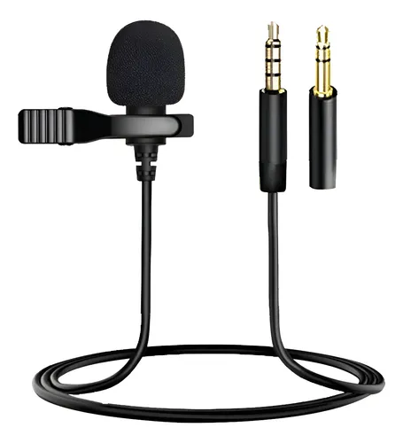 Microfone de lapela com fio