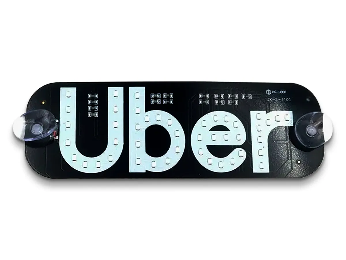 Placa para carro Uber